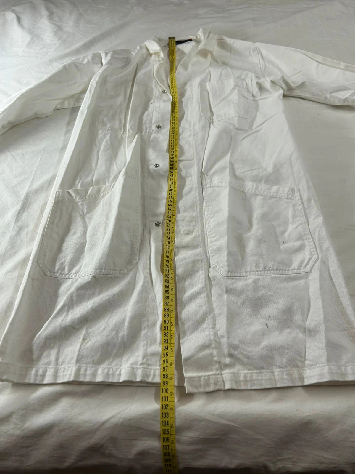 Vintage white apron shirt molinel – photo 9